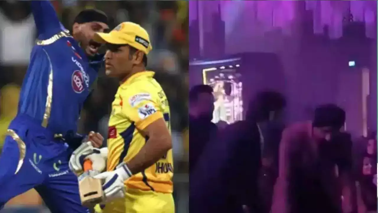 After Claims Of Rift, Harbhajan Singh Spotted With MS Dhoni At A Party; Video Goes Viral- WATCH