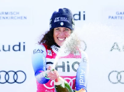 Brignone wins World Cup at Garmisch downhill