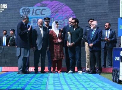 President Zardari, first lady Aseefa attend CT 2025 opener