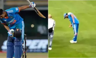 Rohit Sharma Emulates Shubman Gill's Trademark Bow Celebration After Stunning Hundred, Video Goes Viral: Watch