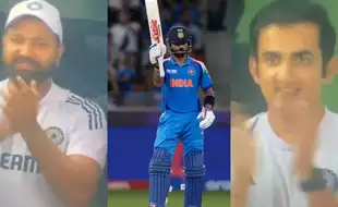 Watch: Gambhir, Rohit Give Standing Ovation To Virat Kohli After Match-Winning Century vs Pakistan