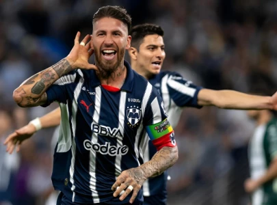 Watch: Sergio Ramos nets 1st goal for new club in Monterrey - Santos thriller