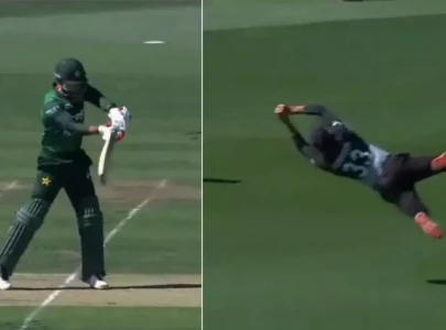 WATCH: Robinson stuns with brilliant catch to dismiss Shadab Khan in first T20I