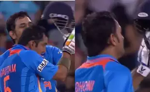 Watch: When MS Dhoni Asked For Gautam Gambhir's Helmet Against A Spinner, Played Back-To-Back Dots
