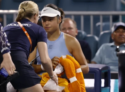 Injured Emma Raducanu falls to Jessica Pegula in Miami Open quarter-finals