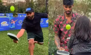 Watch: Rohit Sharma Swaps Bat For Paddle To Play Pickleball With Daughter Samaira, MI’s Tilak Varma Joins In