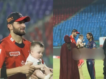 Shaheen Afridi’s son Alyaar makes first public appearance during HBL PSL X