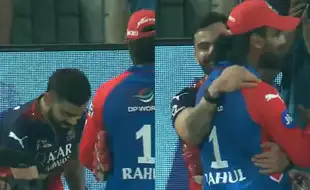 Virat Kohli Trolls KL Rahul With 'This Is My Ground' Gesture; Duo Share Warm Embrace After On-Field Altercation - Watch