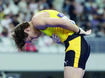 Duplantis falls short of record at Shanghai meet